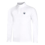 Ropa Quiet Please Quiet Please Big Serve 1/4 Zip Camiseta De Manga Larga Hombres-Blanco