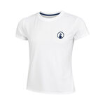 Ropa de tenis Quiet Please Quiet Please Retriever Camiseta de manga corta Chicas-blanco