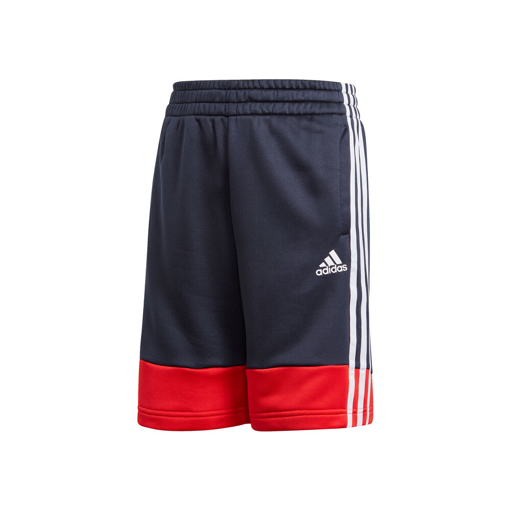 Aeroready 3-Stripes Shorts Chicos - Azul Oscuro, Rojo